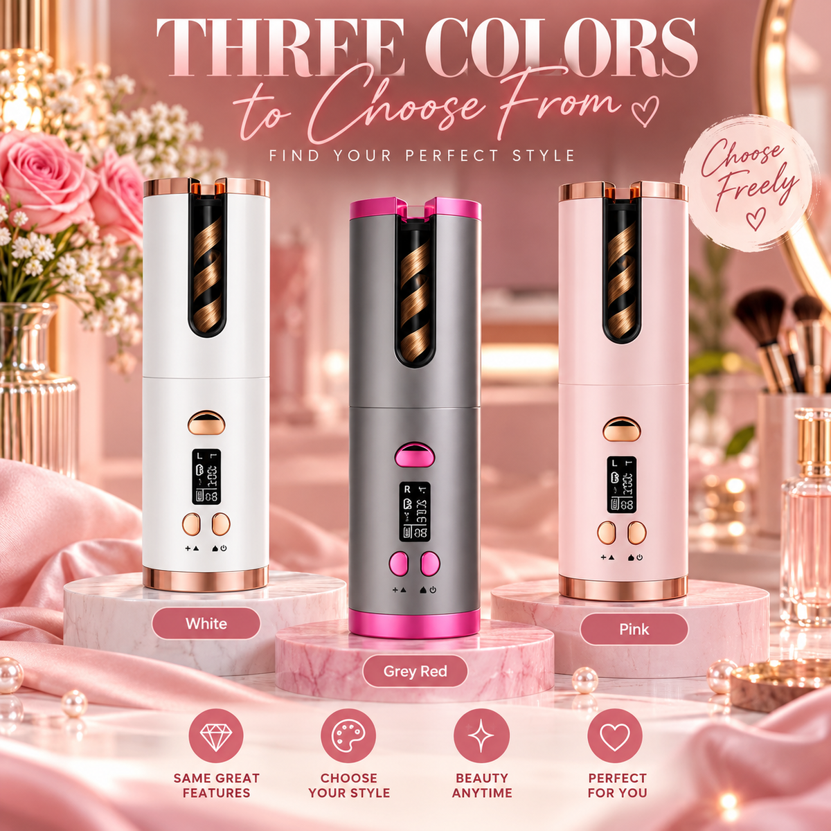 Cordless Automatic Rotating Hair Curler